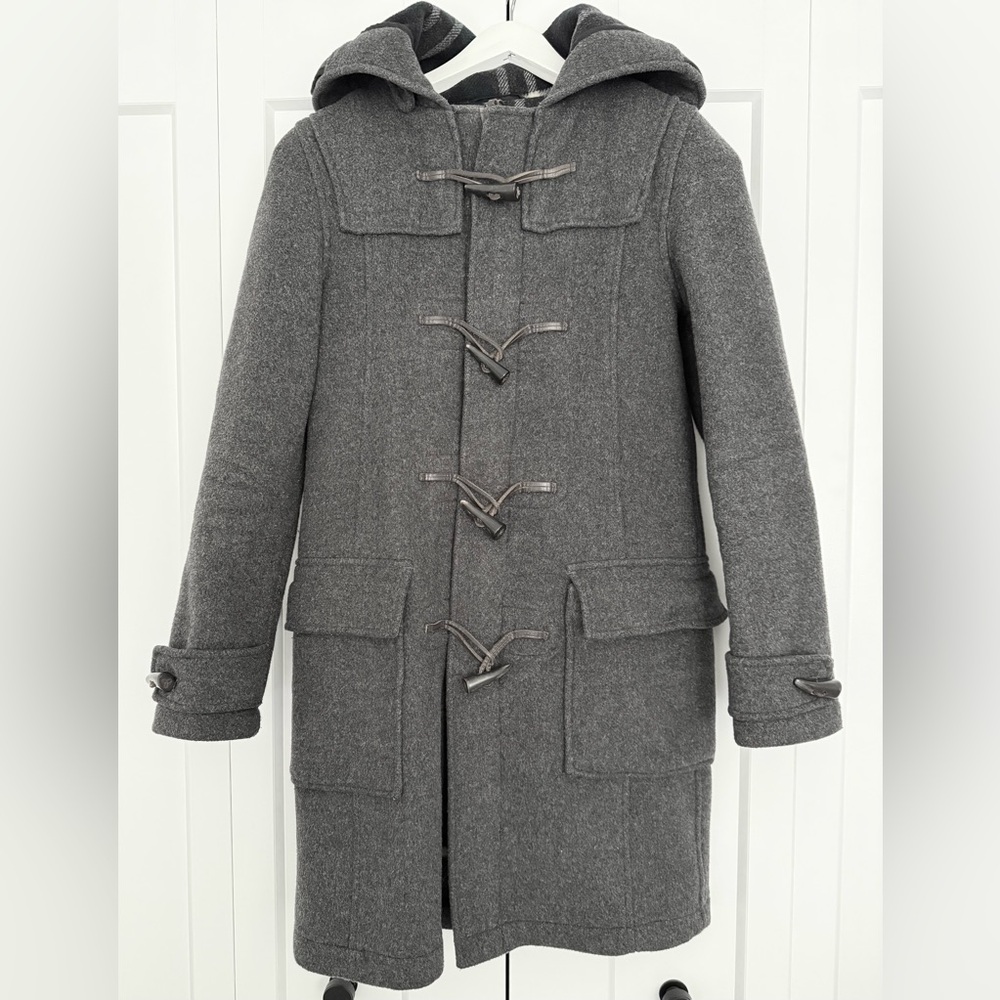 TNA Hooded Long Wool Toggle Coat